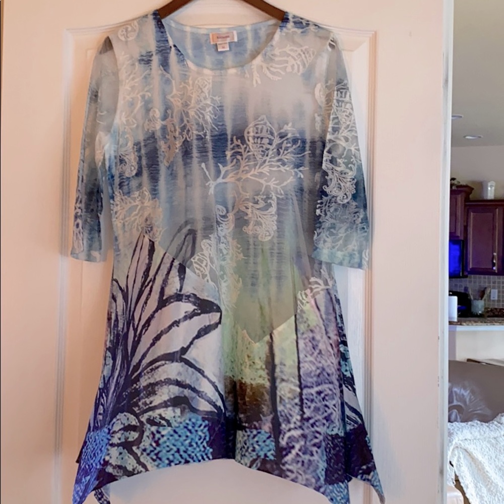 Kamana sheer lined tunic NWOT SZ M
